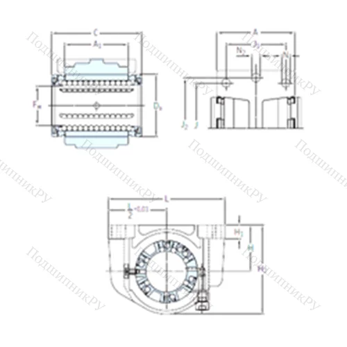Подшипник шариковый линейный LUCE 40-2LS