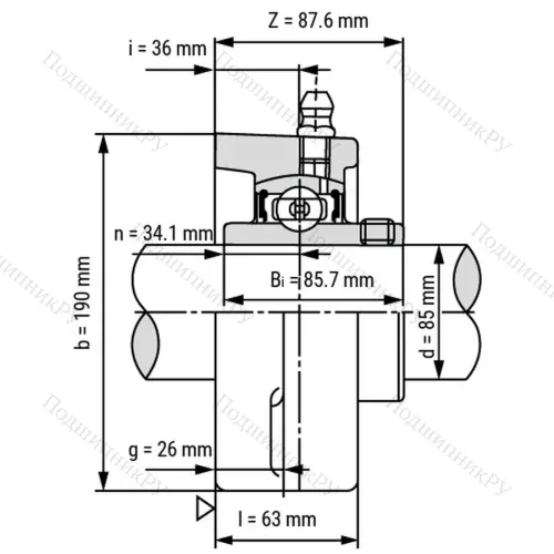 Подшипниковый узел UCFL 217 - Вал: 85 мм