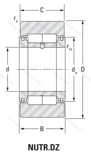 Игольчатый подшипник NUTR 20 DZ от производителя  KOYO
