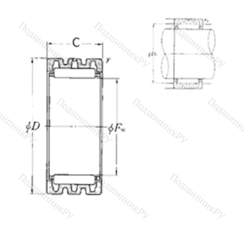 Подшипник игольчатый радиальный RNA 4919S