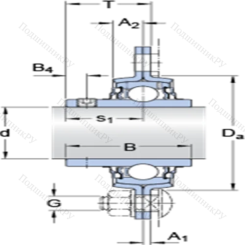 Фланцевые подшипниковые узлы типа Y (литой корпус, круглый фланец, крепление стопорными винтами) PF 20 TR
