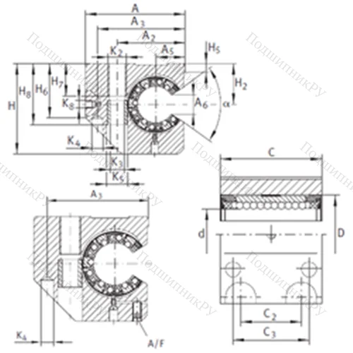 Подшипник шариковый линейный