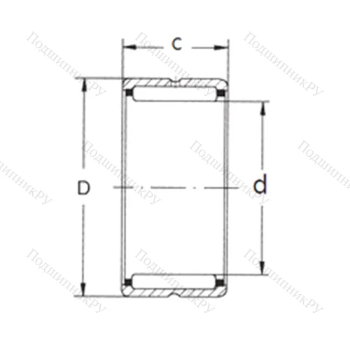 Подшипник игольчатый радиальный NK 22/20K