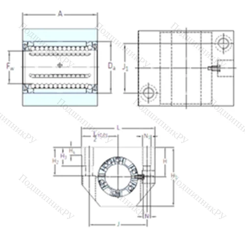 Подшипник шариковый линейный LUND 40-2LS