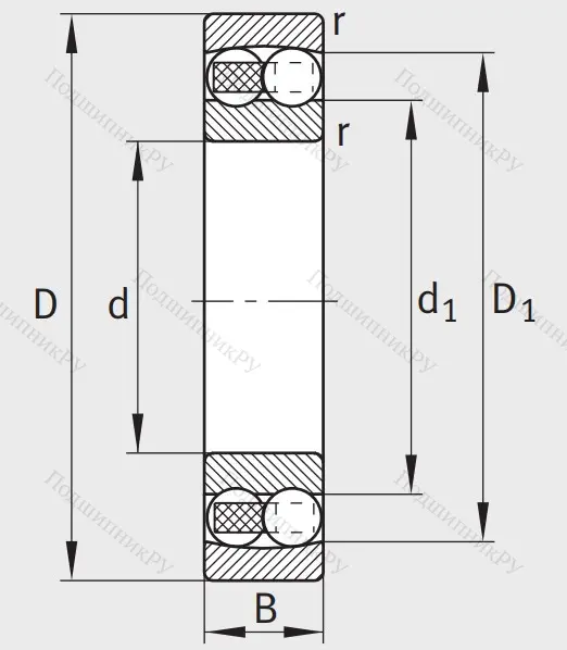 Двухрядный шариковый подшипник