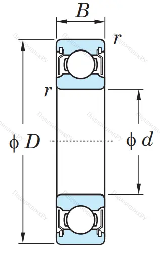 Однорядный шариковый подшипник