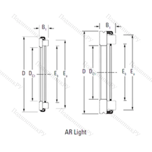 Подшипник игольчатый упорный AR 5 17 30