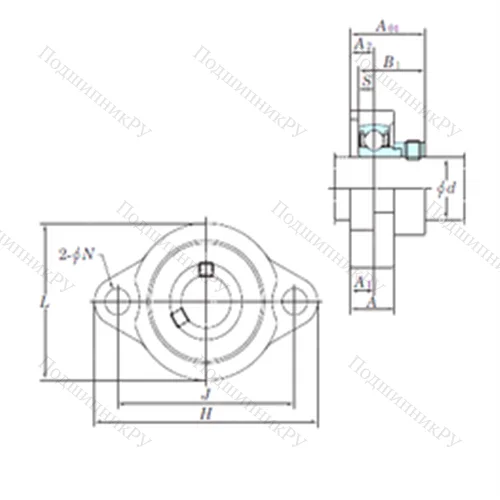 Подшипниковый узел шариковый радиальный ALF 205