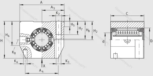 Подшипниковый узел  KGSNG 25-PP-AS в Тамбове