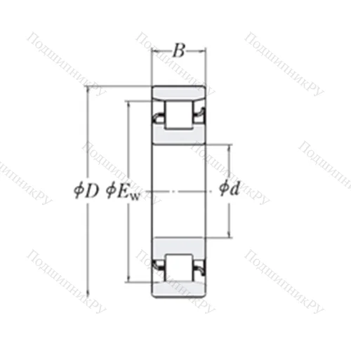 Подшипник роликовый радиальный LRJ 4.1/4