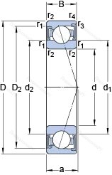 Подшипник S 7018 ACDTP/P 4B