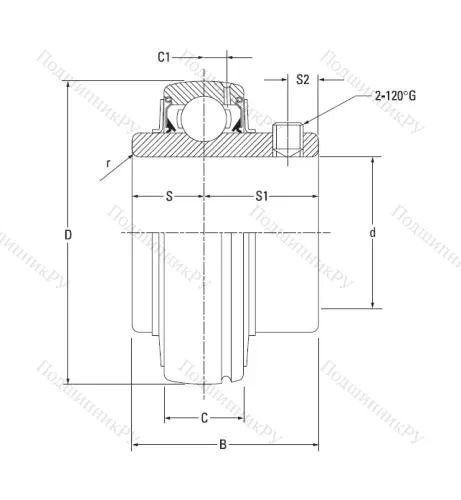 Корпусный подшипник UC 209-28 в Тамбове