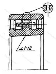 Модификация подшипника 4-3182124К размер 120x180x46