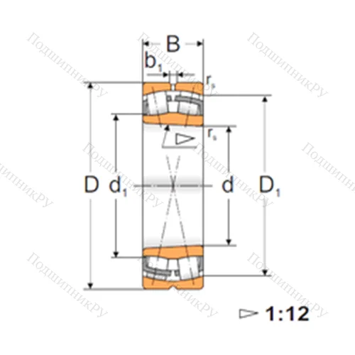 Подшипник роликовый радиальный самоцентрирующийся 22228 KW 33