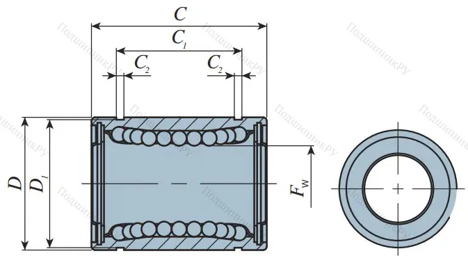 Подшипник LMB 6 UU ()