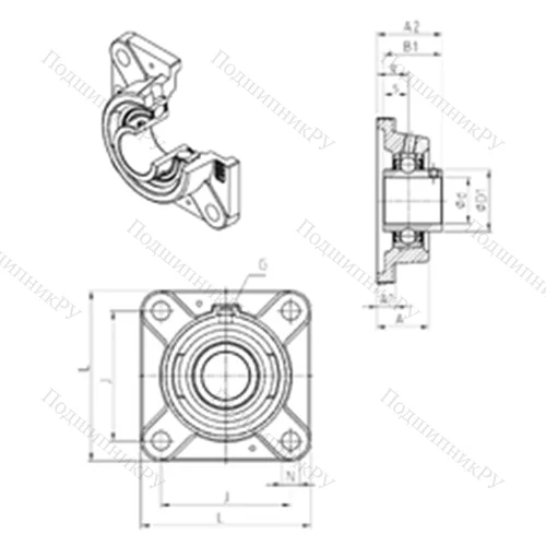 Подшипниковый узел шариковый радиальный