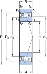 Подшипник S 7008 CB/HCP 4A