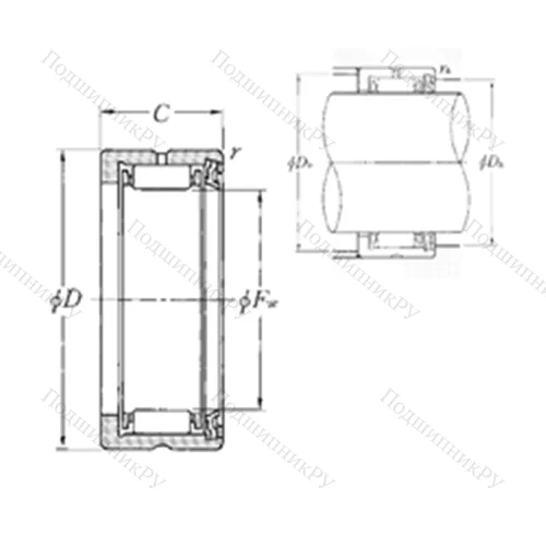 Подшипник игольчатый радиальный RNA 4900L