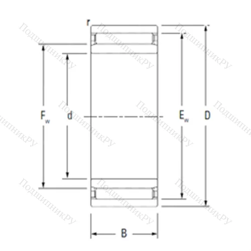 Подшипник игольчатый радиальный NAO 17X 35X 16