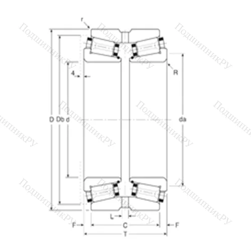 Подшипник роликовый радиально-упорный 240149X/240241XG