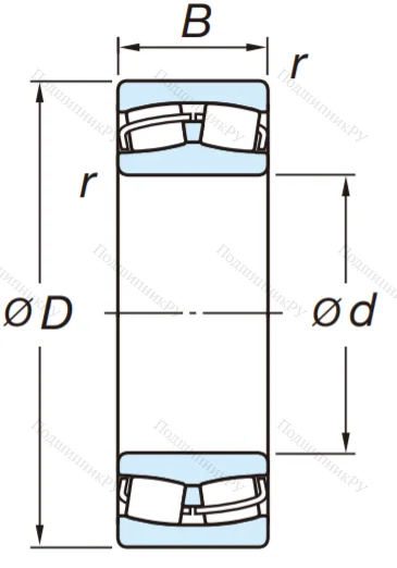 Сферический роликовый подшипник 22308 RZW 33