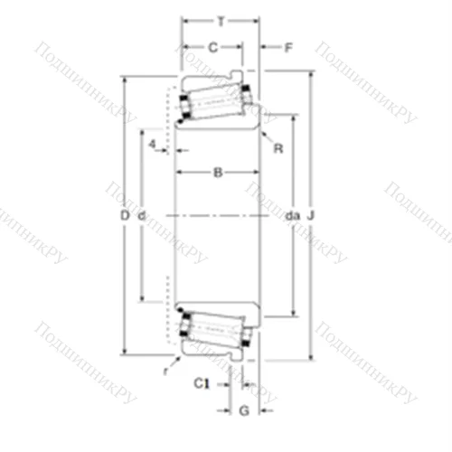 Подшипник роликовый радиально-упорный 281152X/281266XC