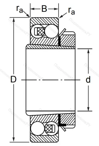 Двухрядный шариковый подшипник 1211 K в Тамбове