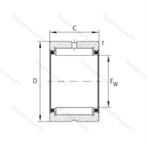 Подшипник игольчатый радиальный TNB 44141S 01