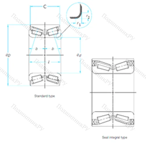 Подшипник роликовый упорно-радиальный RW 955
