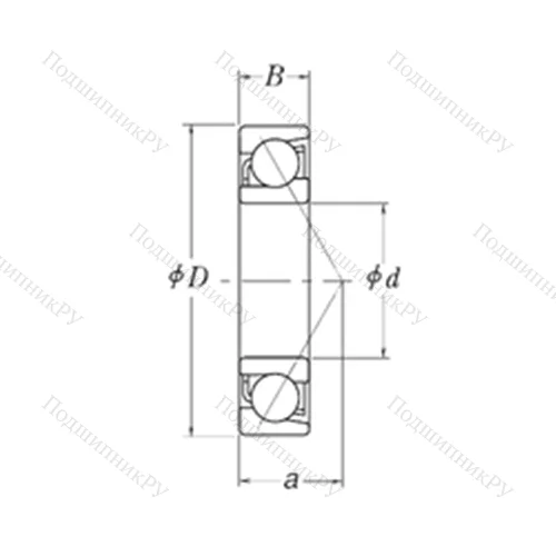 Подшипник шариковый радиально-упорный MJT 6