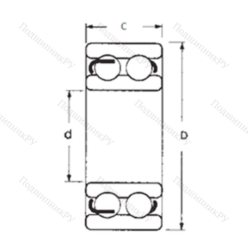 Подшипник шариковый радиальный 4201ZZ
