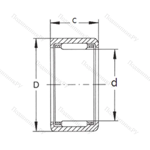 Подшипник игольчатый радиальный HK 0814