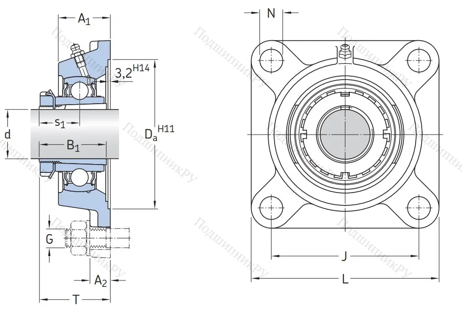 Подшипниковый узел FY 20 TF
