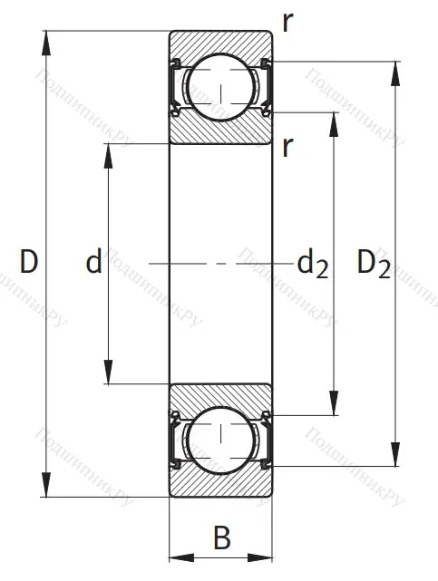 Однорядный шариковый подшипник