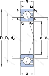 Подшипник 7009 CDTP/HCP 4B