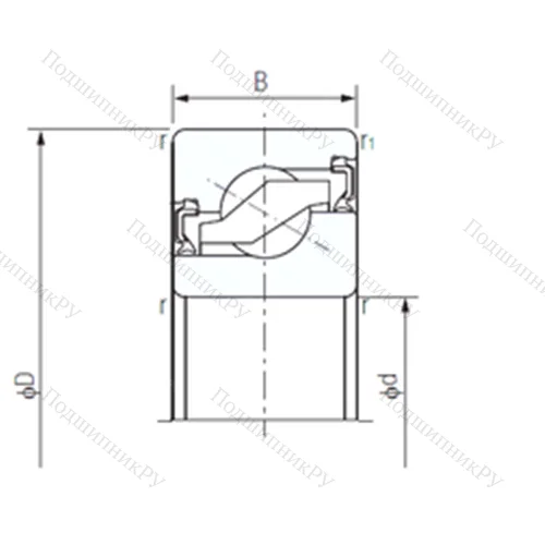 Подшипник шариковый упорно-радиальный 35TAB 07-2NK от производителя  NACHI