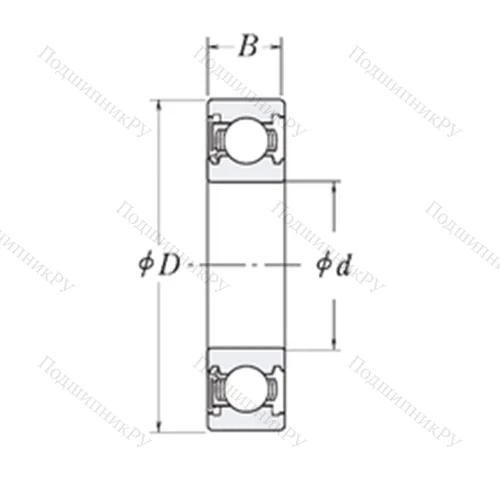 Подшипник шариковый радиальный LJ 5/8-RS