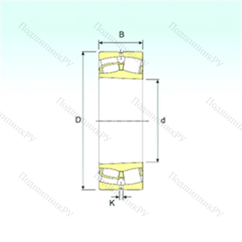 Подшипник роликовый радиальный самоцентрирующийся 22312 K от производителя  ISB
