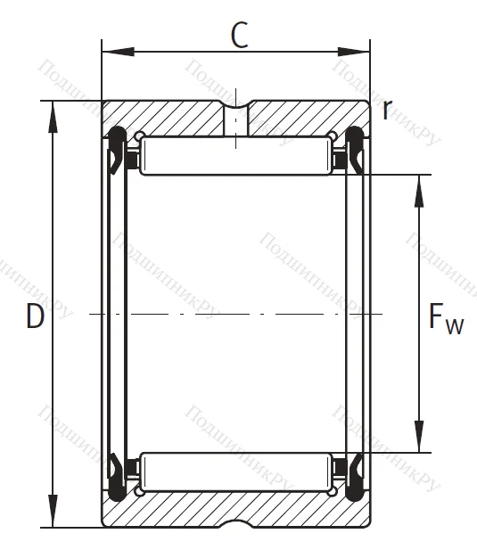 Игольчатый подшипник RNA 4902 2RS