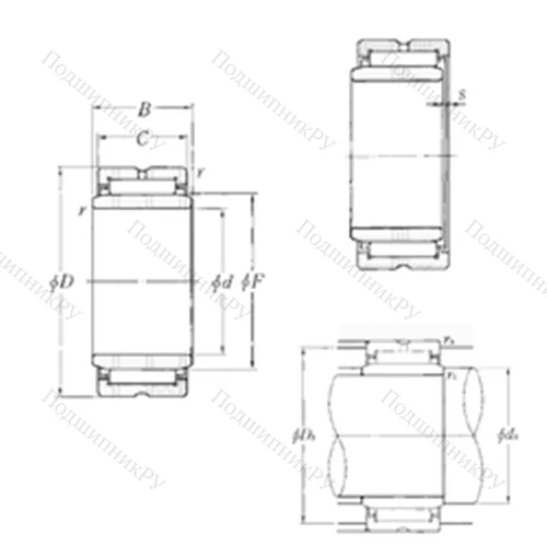 Подшипник игольчатый радиальный MR 101816+MI-061016