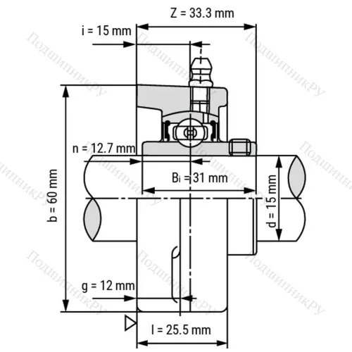 Подшипниковый узел UCFL 202 - Вал: 15 мм