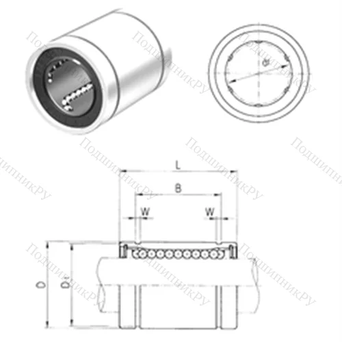 Подшипник шариковый линейный LM 35