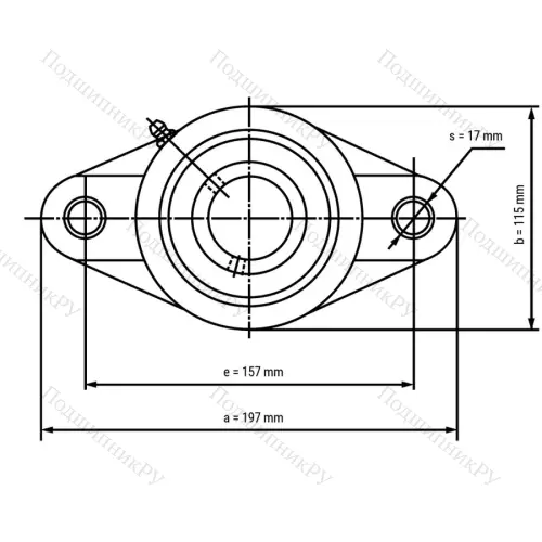 Подшипниковый узел SSUCFLPL 210-B - Вал: 50 мм