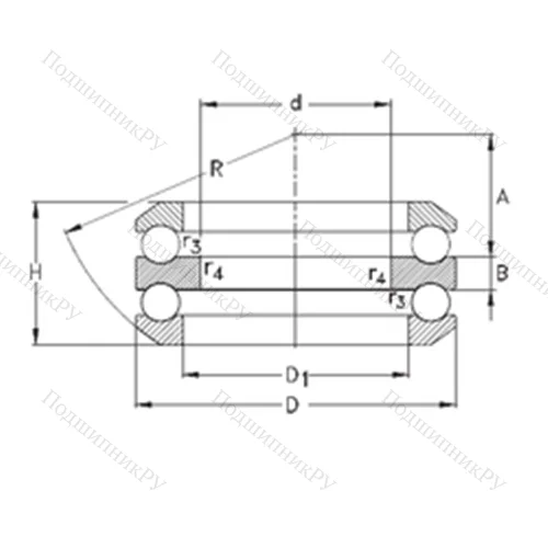 Подшипник шариковый упорный 54318-MP
