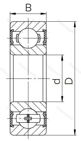 Шариковый однорядный подшипник 180304 (6304 2RS) в Тамбове