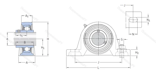 Подшипниковый узел SY 50 TF в Тамбове