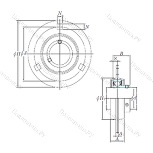 Подшипниковый узел шариковый радиальный SBPF 201