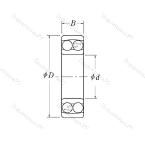 Подшипник шариковый радиальный самоцентрирующийся NLJ 2.3/4