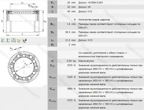 Подшипник KB 20 PP AS в Тамбове