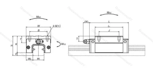 Шариковая каретка линейного перемещения NAH 45 AN Z в Тамбове